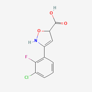 3-(3-Chloro-2-fluorophenyl)-2,5-dihydroisoxazole-5-carboxylic acid