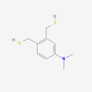 molecular formula C10H15NS2 B13329460 (4-(Dimethylamino)-1,2-phenylene)dimethanethiol 