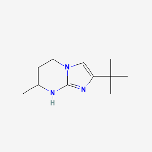 molecular formula C11H19N3 B13329509 2-tert-Butyl-7-methyl-5H,6H,7H,8H-imidazo[1,2-a]pyrimidine 