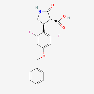 Rel-(3R,4S)-4-(4-(benzyloxy)-2,6-difluorophenyl)-2-oxopyrrolidine-3-carboxylic acid