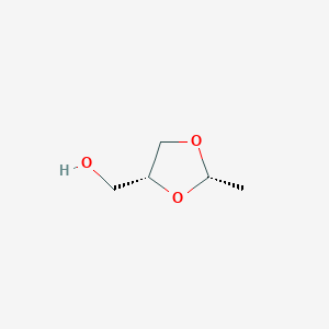 molecular formula C5H10O3 B13329550 cis-4-(Hydroxymethyl)-2-methyl-1,3-dioxolane CAS No. 3674-21-3