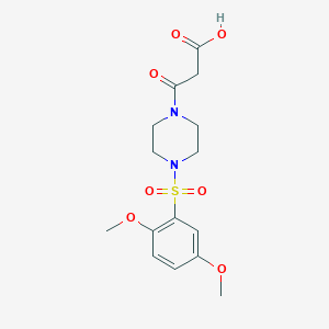 3-(4-((2,5-Dimethoxyphenyl)sulfonyl)piperazin-1-yl)-3-oxopropanoic acid