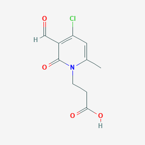 3-(4-chloro-3-formyl-6-methyl-2-oxopyridin-1(2H)-yl)propanoic acid