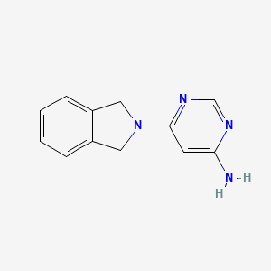 molecular formula C12H12N4 B13329619 6-(Isoindolin-2-yl)pyrimidin-4-amine 