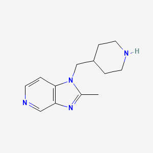 molecular formula C13H18N4 B13329621 2-methyl-1-(piperidin-4-ylmethyl)-1H-imidazo[4,5-c]pyridine 