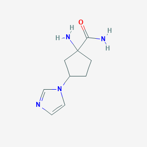 1-amino-3-(1H-imidazol-1-yl)cyclopentane-1-carboxamide