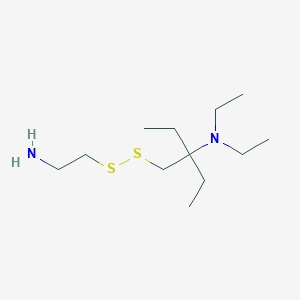 molecular formula C12H28N2S2 B13329669 3-(((2-Aminoethyl)disulfanyl)methyl)-N,N-diethylpentan-3-amine 