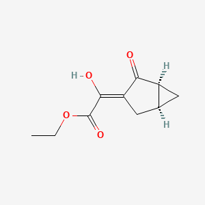 molecular formula C10H12O4 B13329690 Ethyl 2-hydroxy-2-((1S,5S)-2-oxobicyclo[3.1.0]hexan-3-ylidene)acetate 