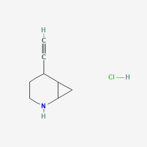 molecular formula C8H12ClN B13329701 5-Ethynyl-2-azabicyclo[4.1.0]heptane hydrochloride 