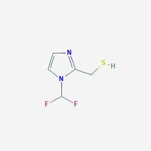 molecular formula C5H6F2N2S B13329709 [1-(Difluoromethyl)-1H-imidazol-2-yl]methanethiol 