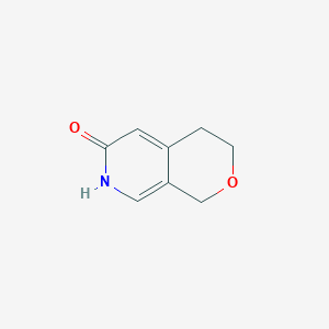 molecular formula C8H9NO2 B13329712 1,3,4,7-tetrahydro-6H-pyrano[3,4-c]pyridin-6-one 