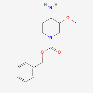 molecular formula C14H20N2O3 B13329733 trans-1-Cbz-4-amino-3-methoxypiperidine 