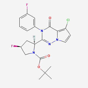 tert-Butyl (2S,4S)-2-(5-chloro-3-(3-fluorophenyl)-4-oxo-3,4-dihydropyrrolo[2,1-f][1,2,4]triazin-2-yl)-4-fluoropyrrolidine-1-carboxylate