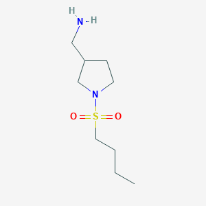 molecular formula C9H20N2O2S B13329776 (1-(Butylsulfonyl)pyrrolidin-3-yl)methanamine 