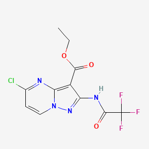 Ethyl 5-chloro-2-(2,2,2-trifluoroacetamido)pyrazolo[1,5-a]pyrimidine-3-carboxylate