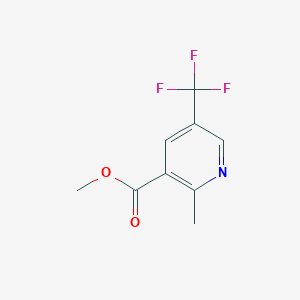 molecular formula C9H8F3NO2 B13329808 Methyl 2-methyl-5-(trifluoromethyl)nicotinate 