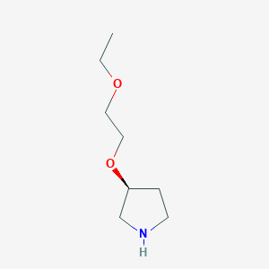 molecular formula C8H17NO2 B13329822 (3S)-3-(2-Ethoxyethoxy)pyrrolidine 