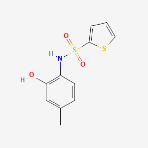 molecular formula C11H11NO3S2 B13329829 N-(2-hydroxy-4-methylphenyl)thiophene-2-sulfonamide 