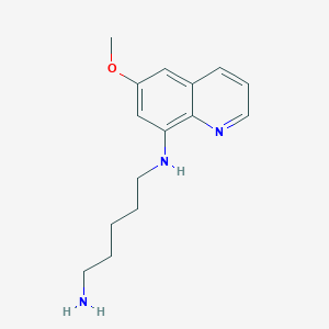 molecular formula C15H21N3O B13329857 N1-(6-Methoxy-8-quinolyl)-1,5-pentanediamine 