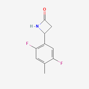 molecular formula C10H9F2NO B13329868 4-(2,5-Difluoro-4-methylphenyl)azetidin-2-one 