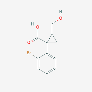 1-(2-Bromophenyl)-2-(hydroxymethyl)cyclopropane-1-carboxylic acid