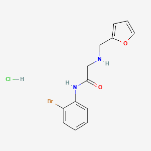 molecular formula C13H14BrClN2O2 B13329948 N-(2-bromophenyl)-2-[(2-furylmethyl)amino]acetamide hydrochloride 