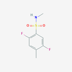 molecular formula C8H9F2NO2S B13329975 2,5-Difluoro-N,4-dimethylbenzene-1-sulfonamide 