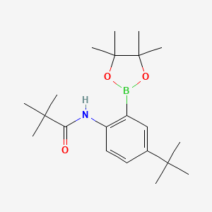 N-(4-(tert-Butyl)-2-(4,4,5,5-tetramethyl-1,3,2-dioxaborolan-2-yl)phenyl)pivalamide