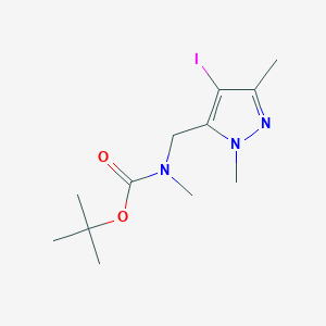 tert-Butyl ((4-iodo-1,3-dimethyl-1H-pyrazol-5-yl)methyl)(methyl)carbamate