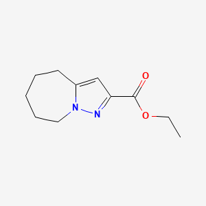 molecular formula C11H16N2O2 B13330007 ethyl 5,6,7,8-tetrahydro-4H-pyrazolo[1,5-a]azepine-2-carboxylate 