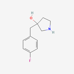 3-[(4-Fluorophenyl)methyl]pyrrolidin-3-ol