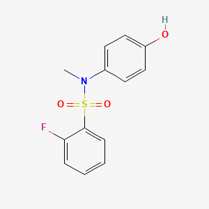 molecular formula C13H12FNO3S B1333007 2-氟-N-(4-羟基苯基)-N-甲基苯磺酰胺 CAS No. 565172-42-1