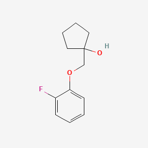 molecular formula C12H15FO2 B13330070 1-((2-Fluorophenoxy)methyl)cyclopentan-1-ol 