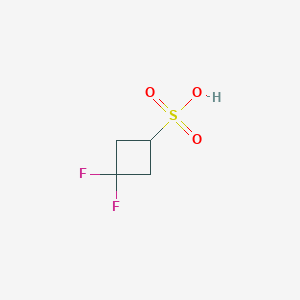 molecular formula C4H6F2O3S B13330072 3,3-Difluorocyclobutane-1-sulfonic acid 