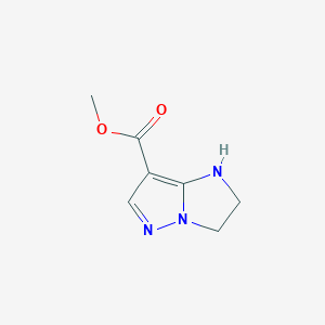 molecular formula C7H9N3O2 B13330073 Methyl 1H,2H,3H-pyrazolo[1,5-a]imidazole-7-carboxylate 