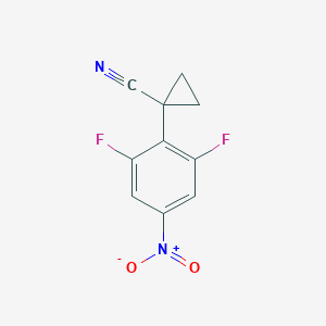 molecular formula C10H6F2N2O2 B13330083 1-(2,6-Difluoro-4-nitrophenyl)cyclopropane-1-carbonitrile 