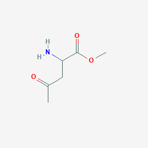 molecular formula C6H11NO3 B13330129 Methyl 2-amino-4-oxopentanoate 