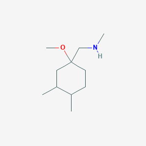 molecular formula C11H23NO B13330136 [(1-Methoxy-3,4-dimethylcyclohexyl)methyl](methyl)amine 