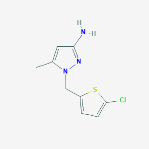 1-[(5-Chlorothiophen-2-yl)methyl]-5-methyl-1H-pyrazol-3-amine