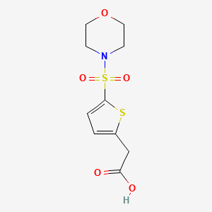 molecular formula C10H13NO5S2 B1333017 [5-(Morpholine-4-sulfonyl)-thiophen-2-yl]-acetic acid CAS No. 309282-76-6
