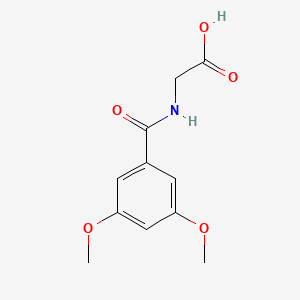 molecular formula C11H13NO5 B1333019 (3,5-Dimethoxy-benzoylamino)-acetic acid CAS No. 62098-74-2