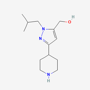 (1-isobutyl-3-(piperidin-4-yl)-1H-pyrazol-5-yl)methanol