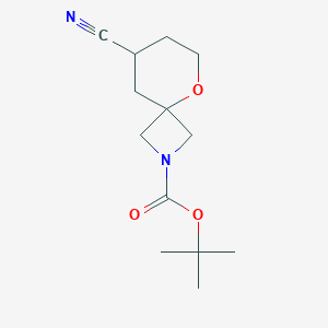 molecular formula C13H20N2O3 B13330257 tert-Butyl 8-cyano-5-oxa-2-azaspiro[3.5]nonane-2-carboxylate 