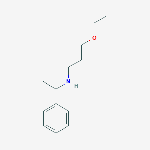 molecular formula C13H21NO B13330260 (3-Ethoxypropyl)(1-phenylethyl)amine 