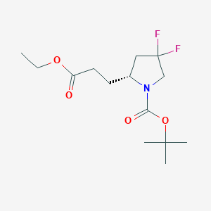 (R)-tert-butyl 2-(3-ethoxy-3-oxopropyl)-4,4-difluoropyrrolidine-1-carboxylate