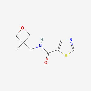 molecular formula C9H12N2O2S B13330292 N-((3-Methyloxetan-3-yl)methyl)thiazole-5-carboxamide 