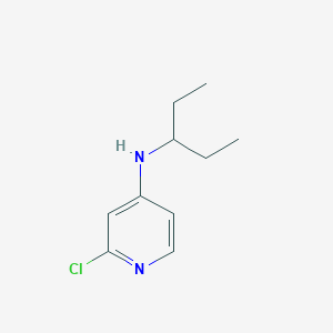 molecular formula C10H15ClN2 B13330303 2-chloro-N-(pentan-3-yl)pyridin-4-amine 