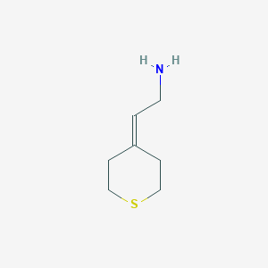 molecular formula C7H13NS B13330308 2-(Thian-4-ylidene)ethan-1-amine 