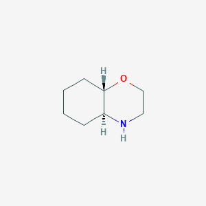 molecular formula C8H15NO B13330318 (4AS,8aS)-octahydro-2H-benzo[b][1,4]oxazine 