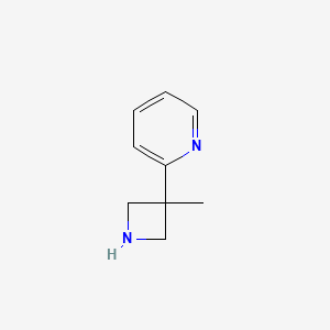 molecular formula C9H12N2 B13330346 2-(3-Methylazetidin-3-yl)pyridine 